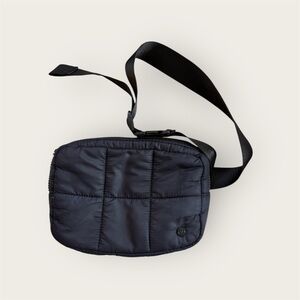 Apana Black Puffer Fanny pack crossbody purse